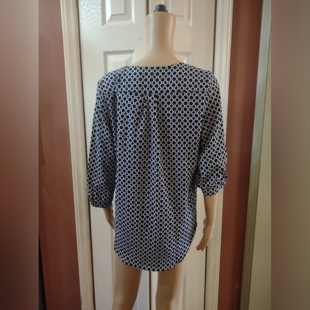 Tacera women's women's size medium long sleeve blouse shirt top - Picture 6 of 8